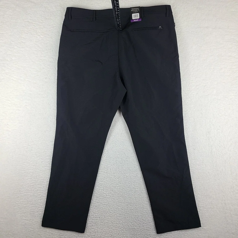 Banana Republic City Pants Mens 40x29 Black Activewear Performance Tech Golf NEW